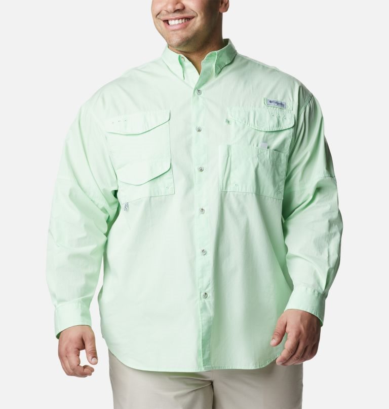 Camasa Columbia PFG Bonehead Long Sleeve Barbati Verde Menta | Plus Size HZ7Z1MQA0